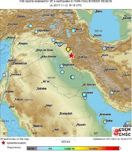  زلزله 7.3 ریشتری در ازگله کرمانشاه